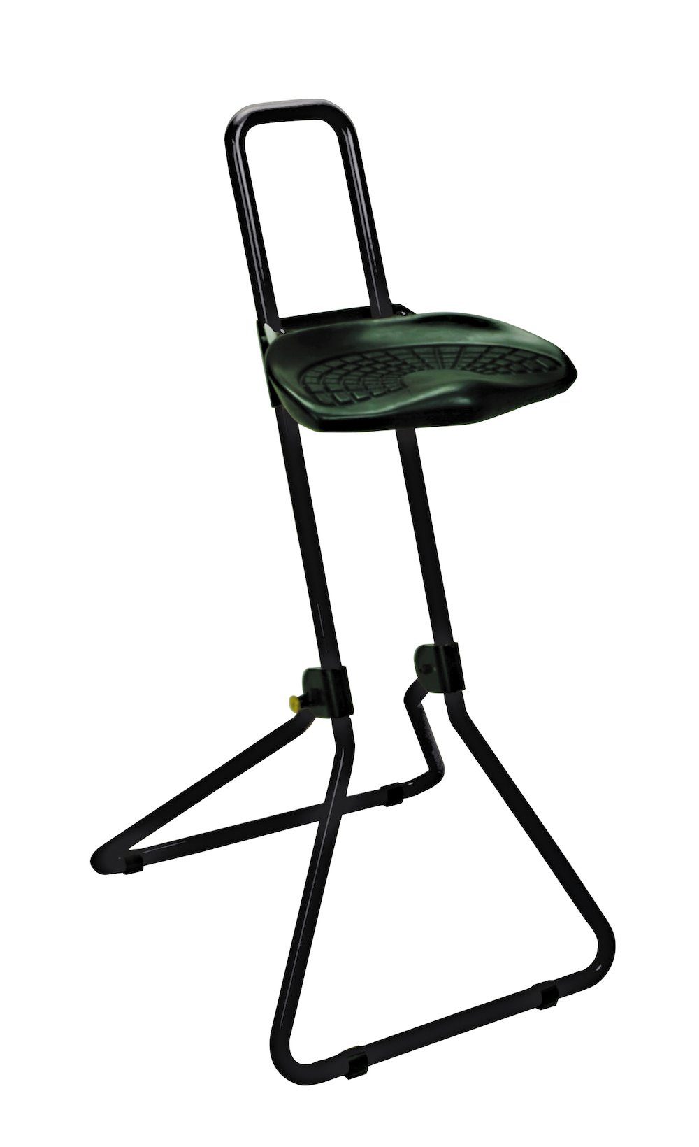 PROREGAL® Stehhilfe Klappbare Stehhilfe Plus, Polyurethane-Sitz, Schwarz