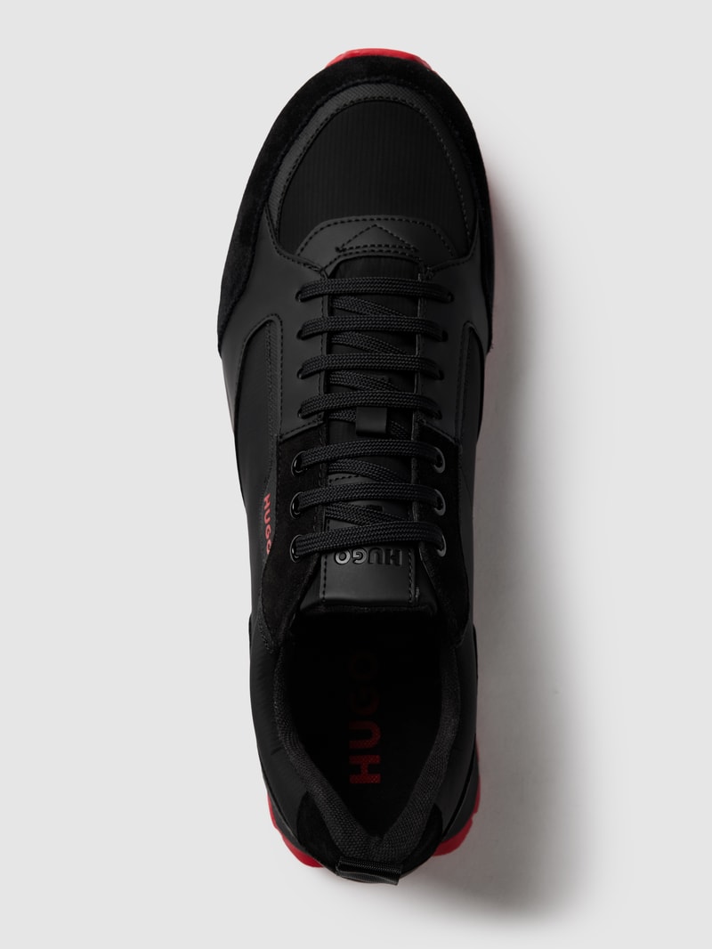 Sneaker mit Label-Print Modell 'Icelin_Runn' in schwarz