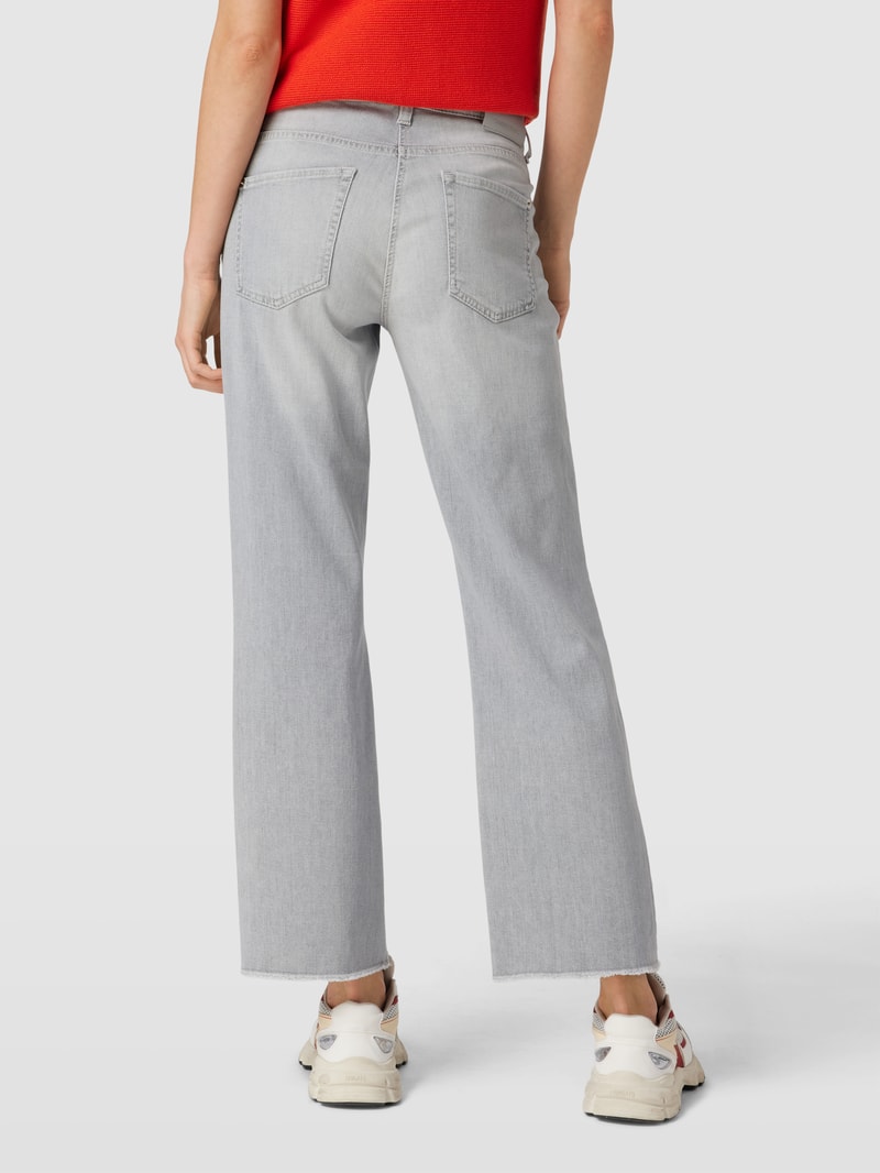 Flared Cut Jeans in verkürzter Passform Modell 'PARIS' in hellgrau