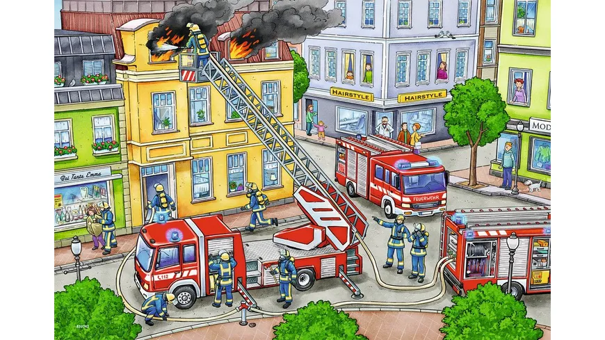 Ravensburger Puzzle - Mit Blaulicht unterwegs, 2 x 12 Teile