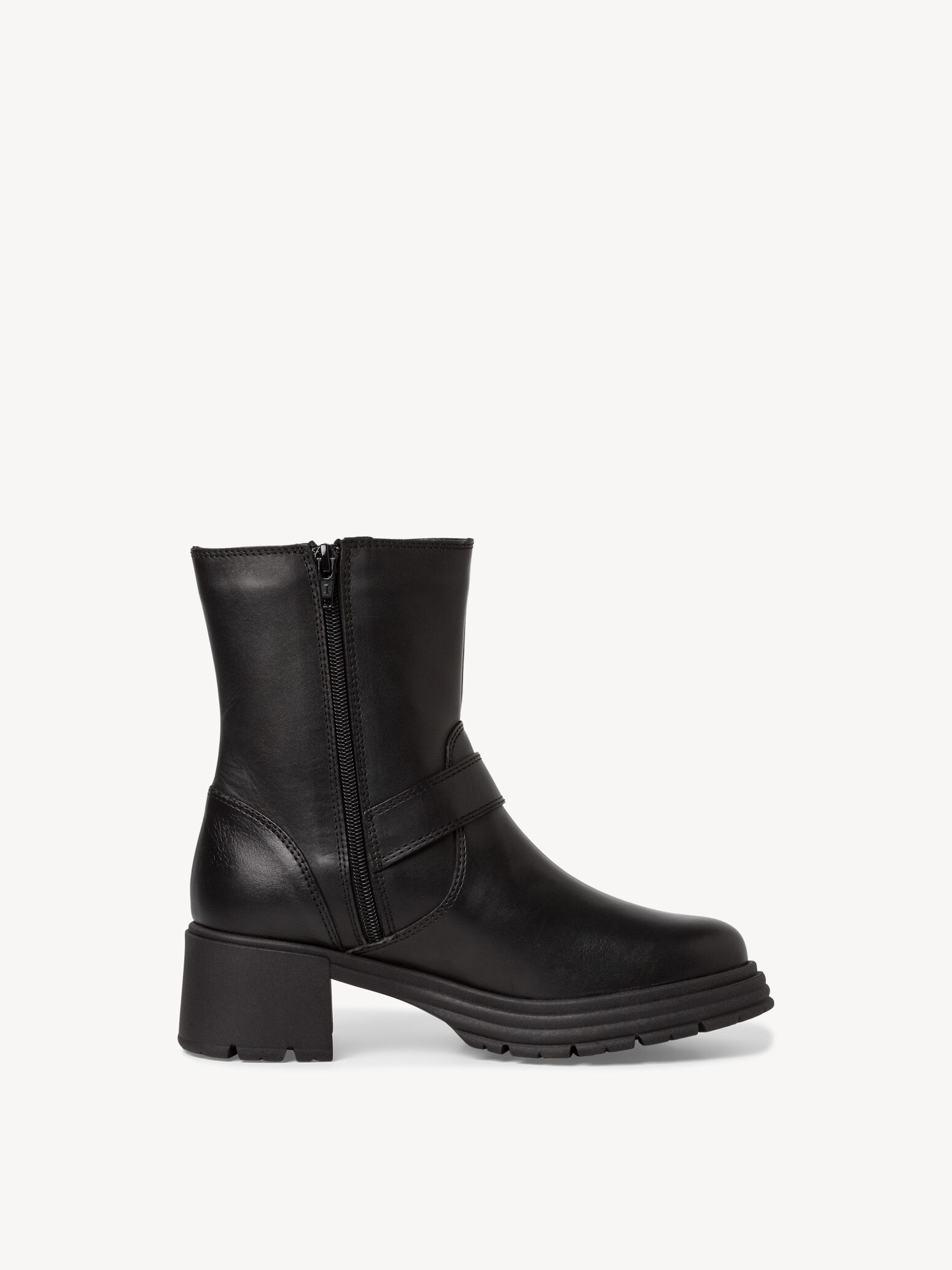 Bottine en cuir - noir