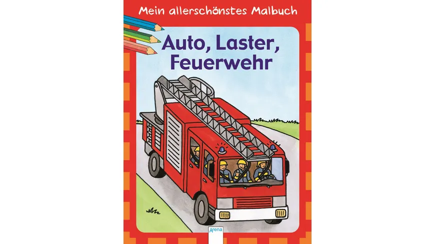 Buch - ARENA - Mein allerschönstes Malbuch - Auto, Laster, Feuerwehr