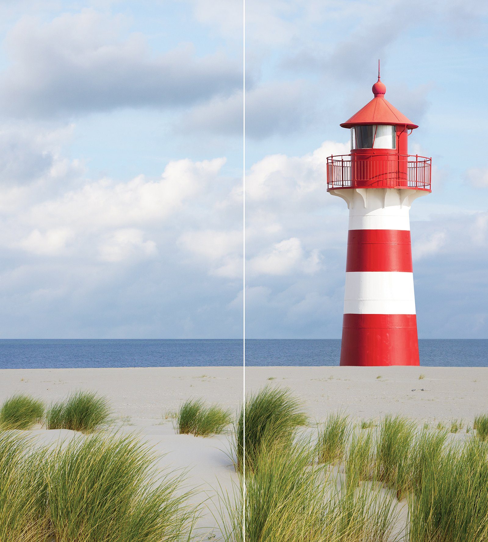 Schulte Badrückwand DecoDesign Foto über Eck Leuchtturm, (Set, 2-tlg), Wandverkleidung, fugenloser Fliesenersatz, Duschrückwand