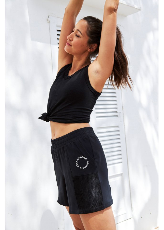 Sweat-Shorts mit Mesh