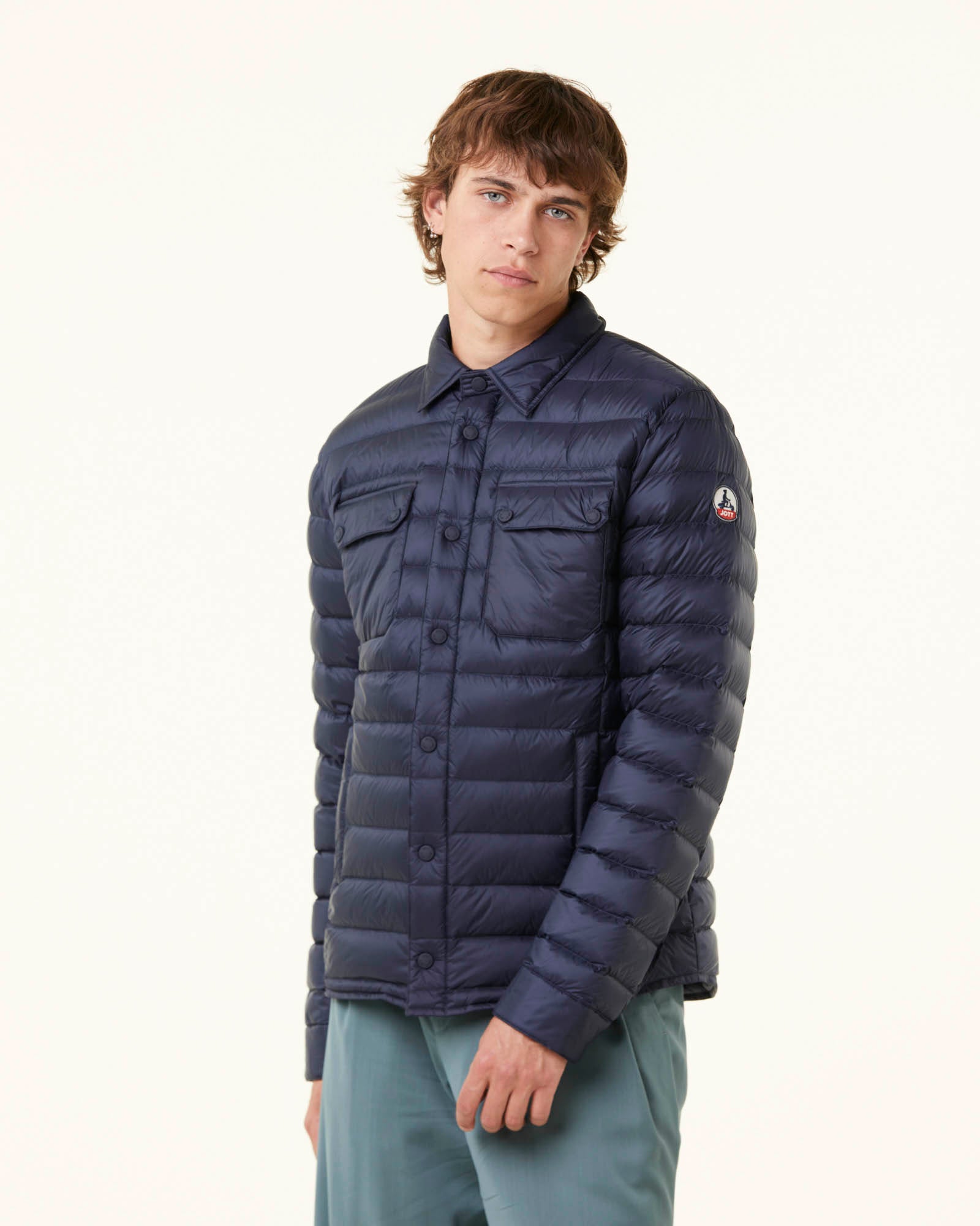Doudoune légère col chemise Marine Cris