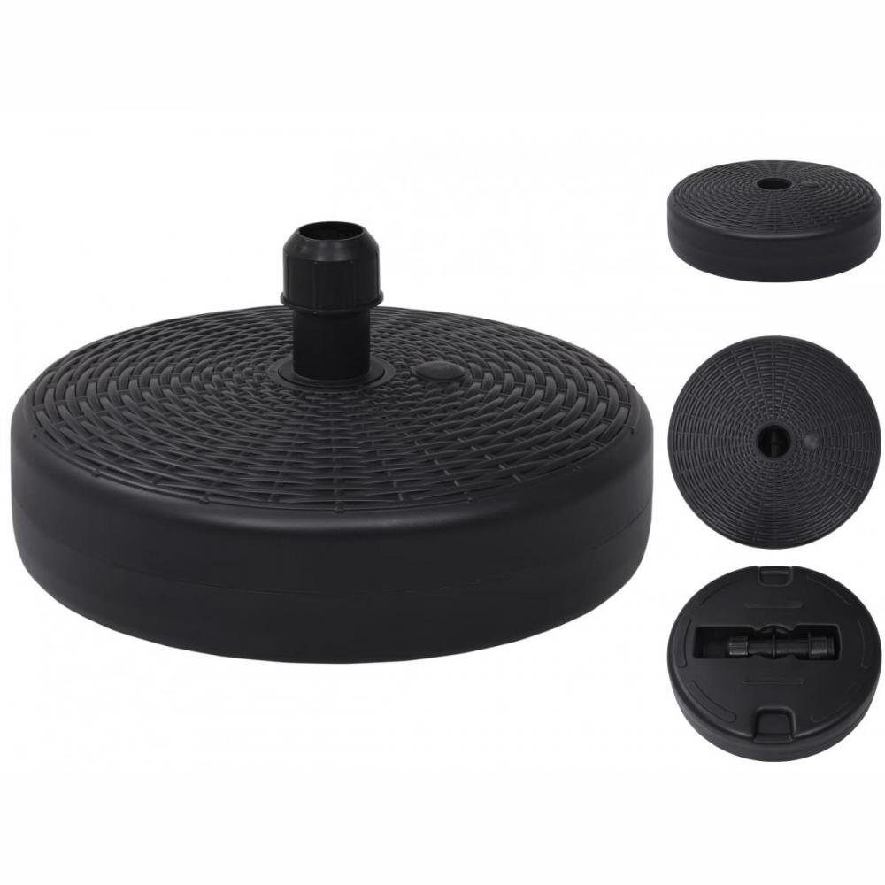 vidaXL Schirmhalter Sonnenschirmständer Sand Wasser 24 L Schwarz