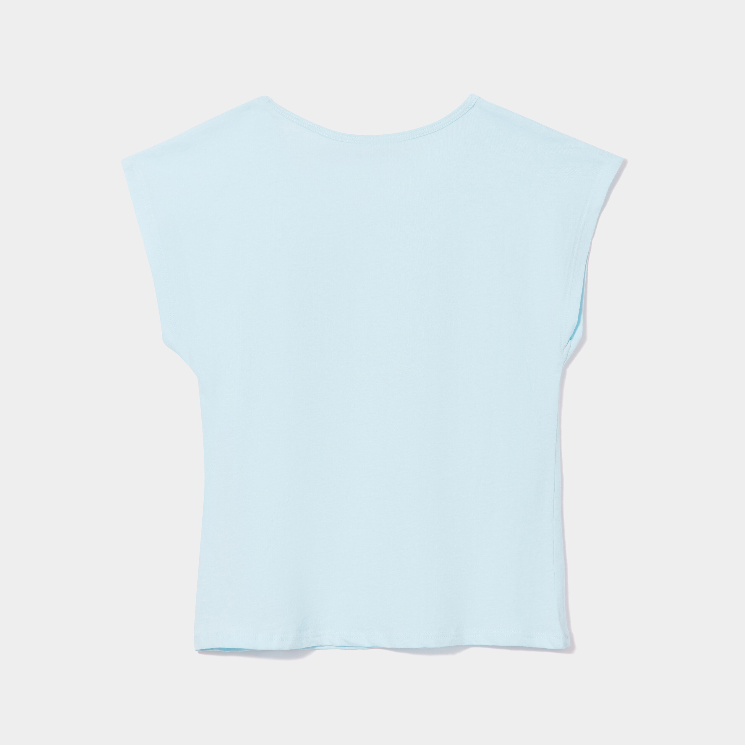 Ensemble pyjama short 2 pièces coton bleu turquoise fille | La Halle