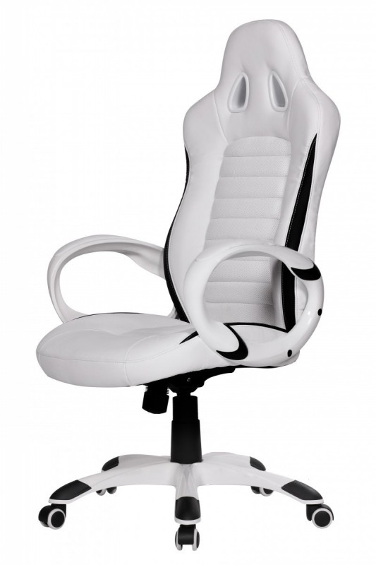 Amstyle Chefsessel Sport, Weiß