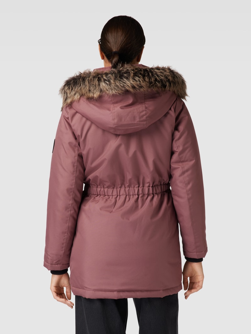 Parka mit Kunstfell Modell 'IRIS' in altrosa