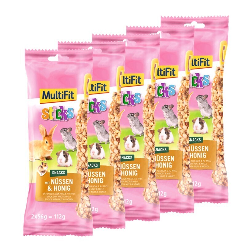 MultiFit Snacks MultiFit Sticks 5x2 Sticks mit Nüssen und Honig