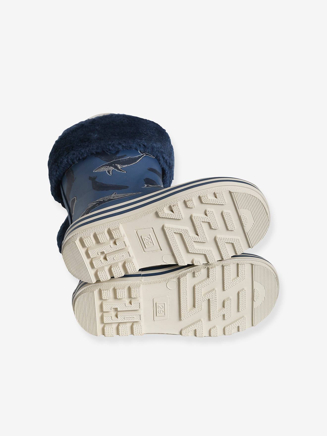 Bottes de pluie imprimées garçon collection maternelle bleu foncé imprimé