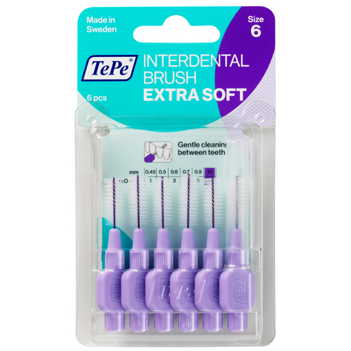 TEPE Interdentalbürste Original 1,1mm ISO 6 lila  6 St  Zahnbürste