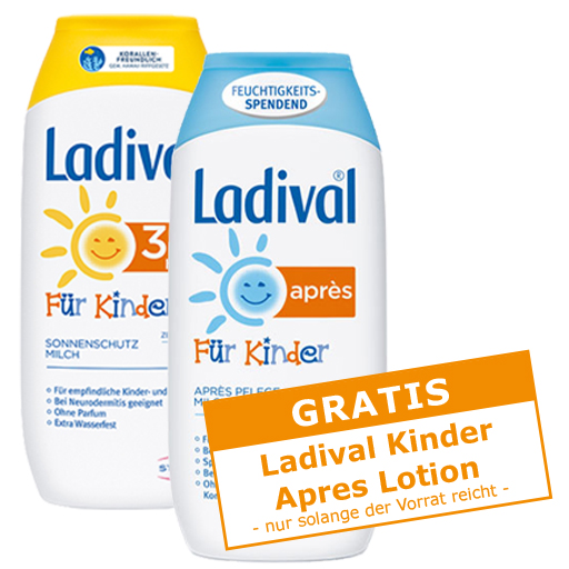 LADIVAL Kinder Sonnenmilch LSF 30  200 ml  Milch