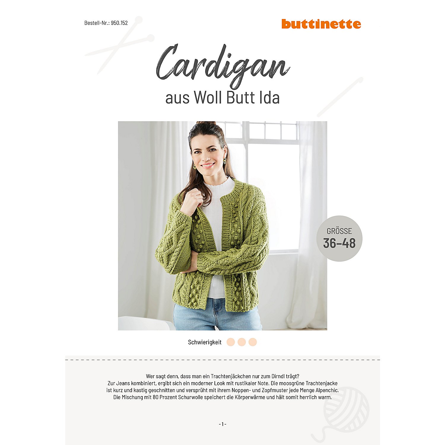 Strickanleitung – Cardigan aus Woll Butt Ida