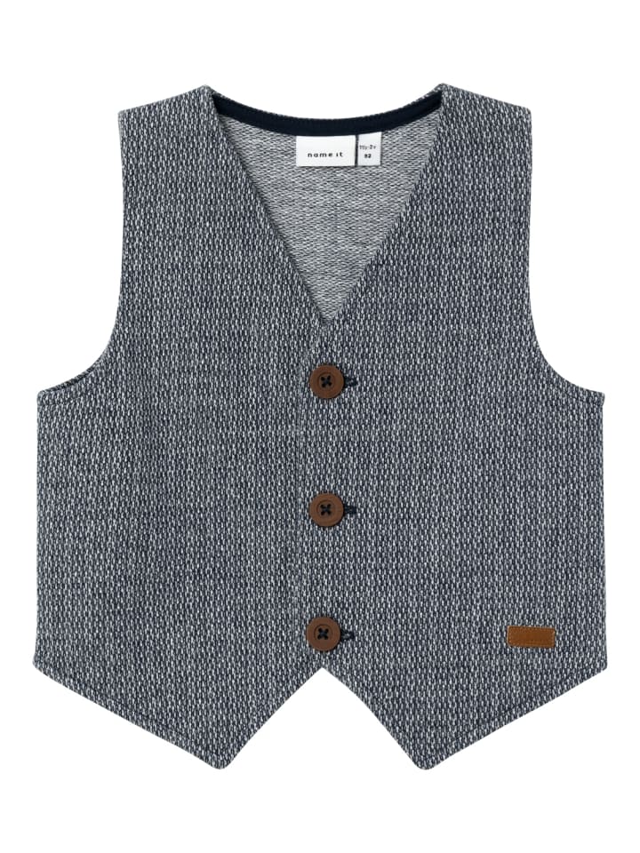 name it Anzugweste NMMFORT SWEAT WAISTCOAT in dark sapphire/DetailSOLID günstig kaufen 92