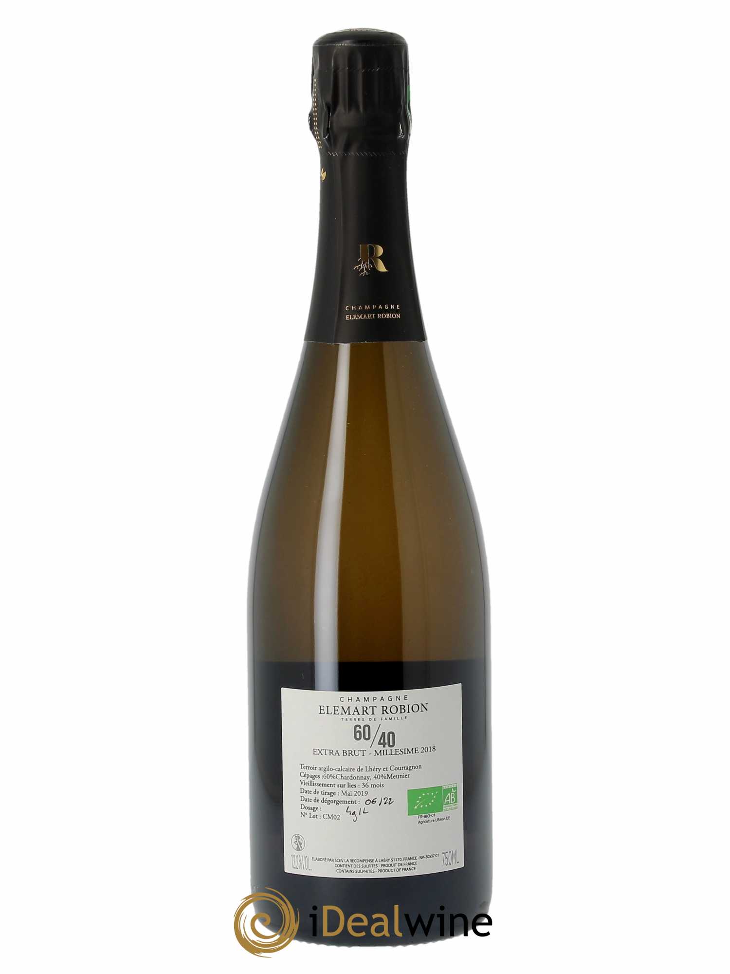 6040 Extra Brut Elemart Robion  2018 - Lot de 1 Bouteille