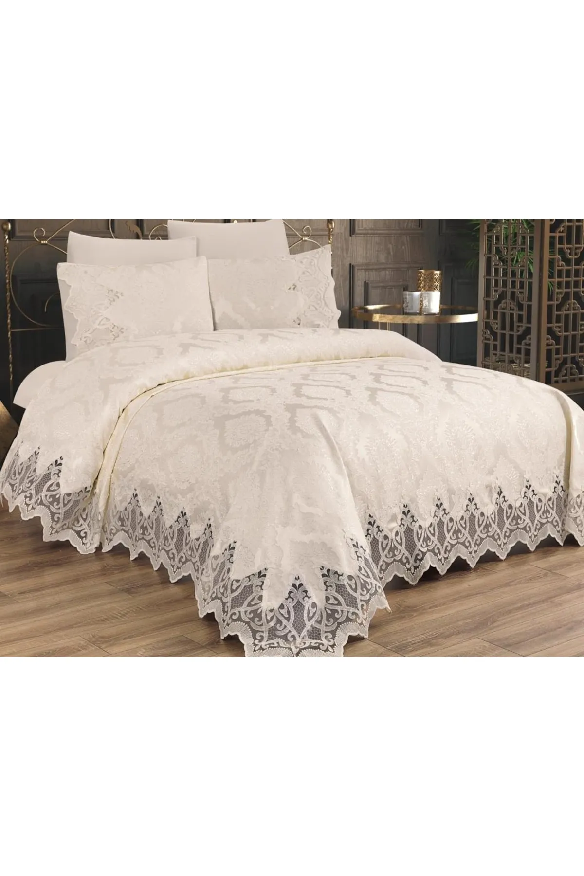 Çeyiz Diyarı  Bellisimo Double Pique Set Creme