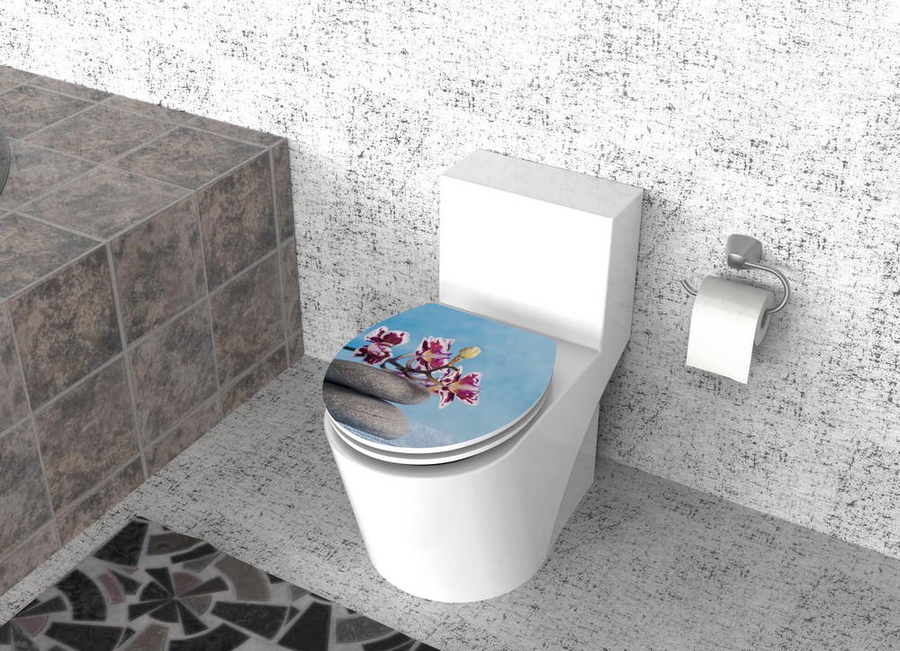 K&H Sanitary Duschwell MDF WC-Sitz PET - Orchidee