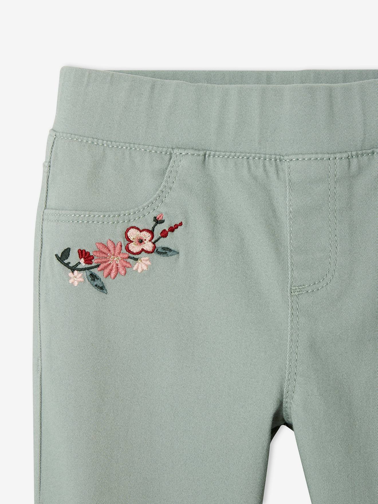 Vertbaudet Mädchen Treggings, Hüftweite REGULAR - grün