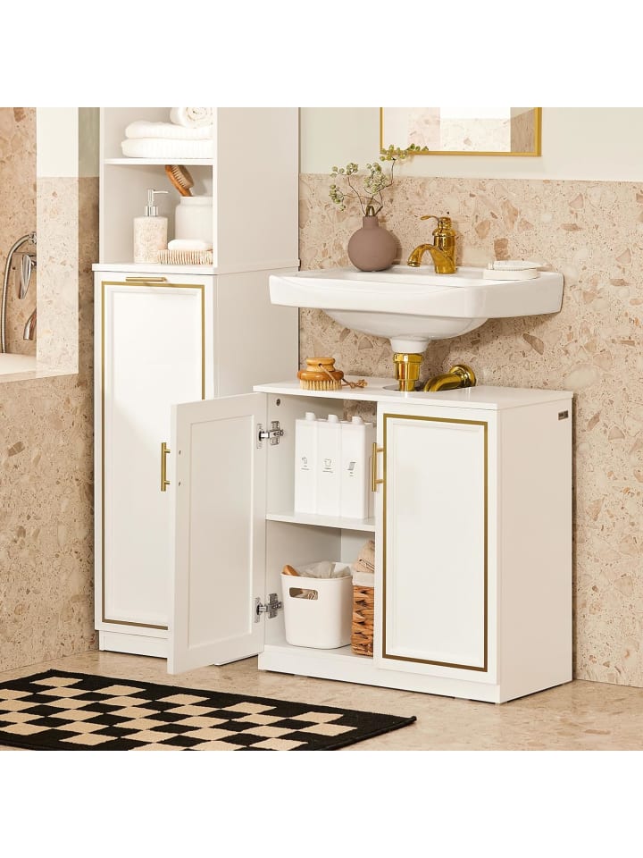 SoBuy Waschbeckenunterschrank in Weiß - (B)60 x (H)61 x (T)30cm günstig kaufen onesize