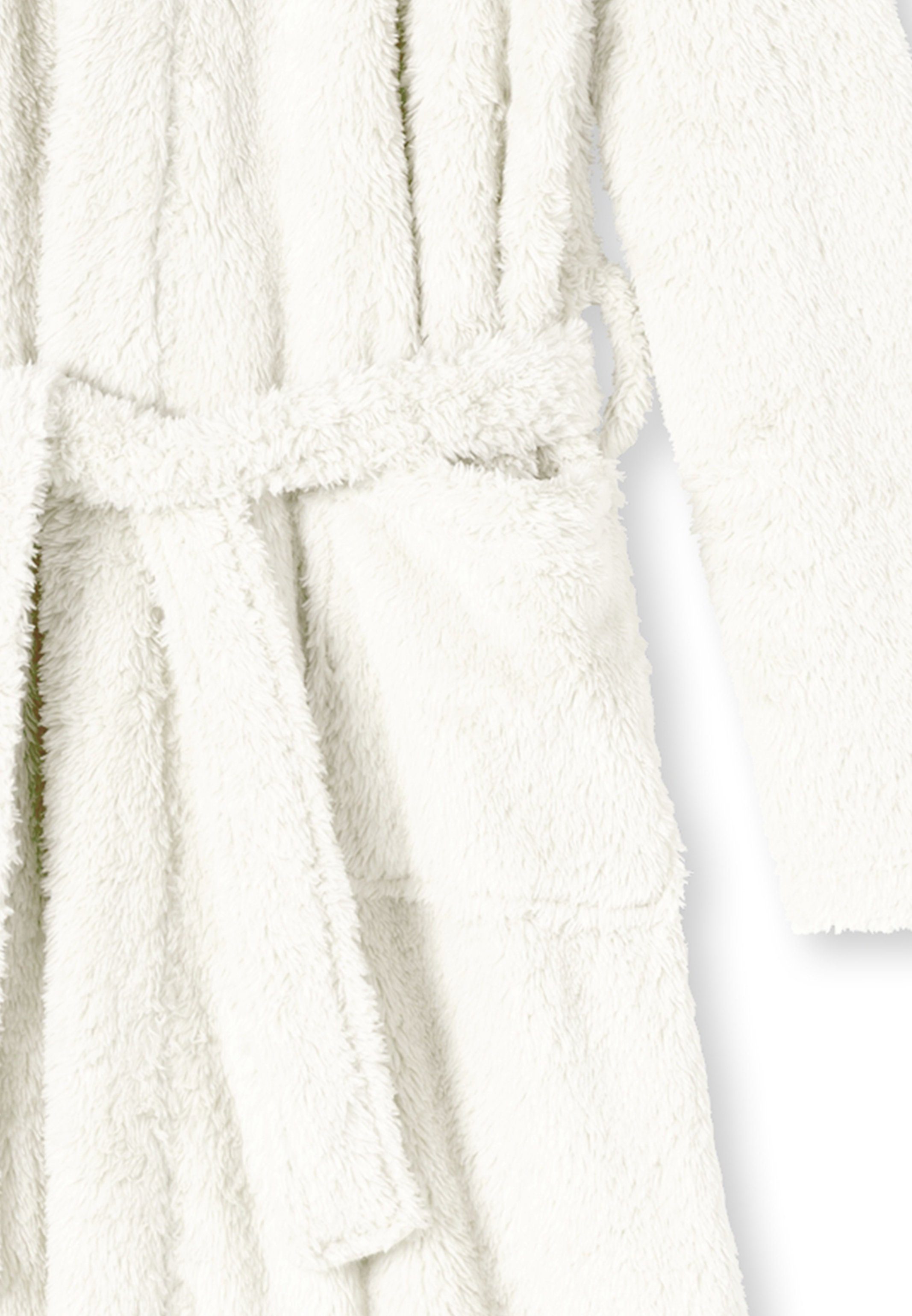 Schiesser Bademantel Teens Girls, Synthetik, Bademantel - Mit Kapuze, Bindeband und zwei aufgesetzten Taschen