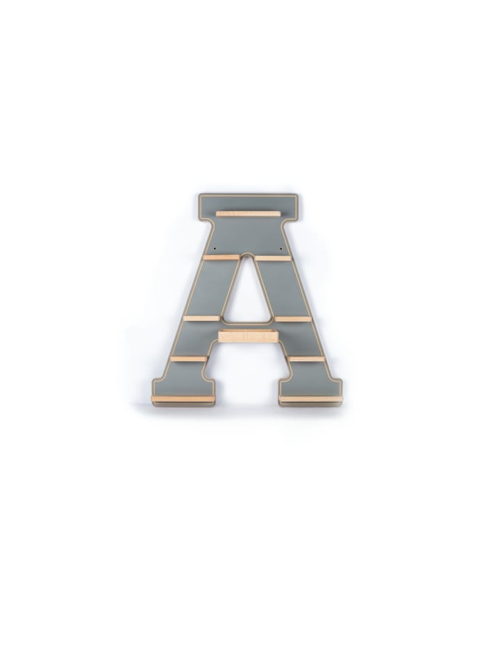 BOARTI Holz Regal Buchstabe A für Toniebox Tonies Figuren in Grau günstig kaufen onesize