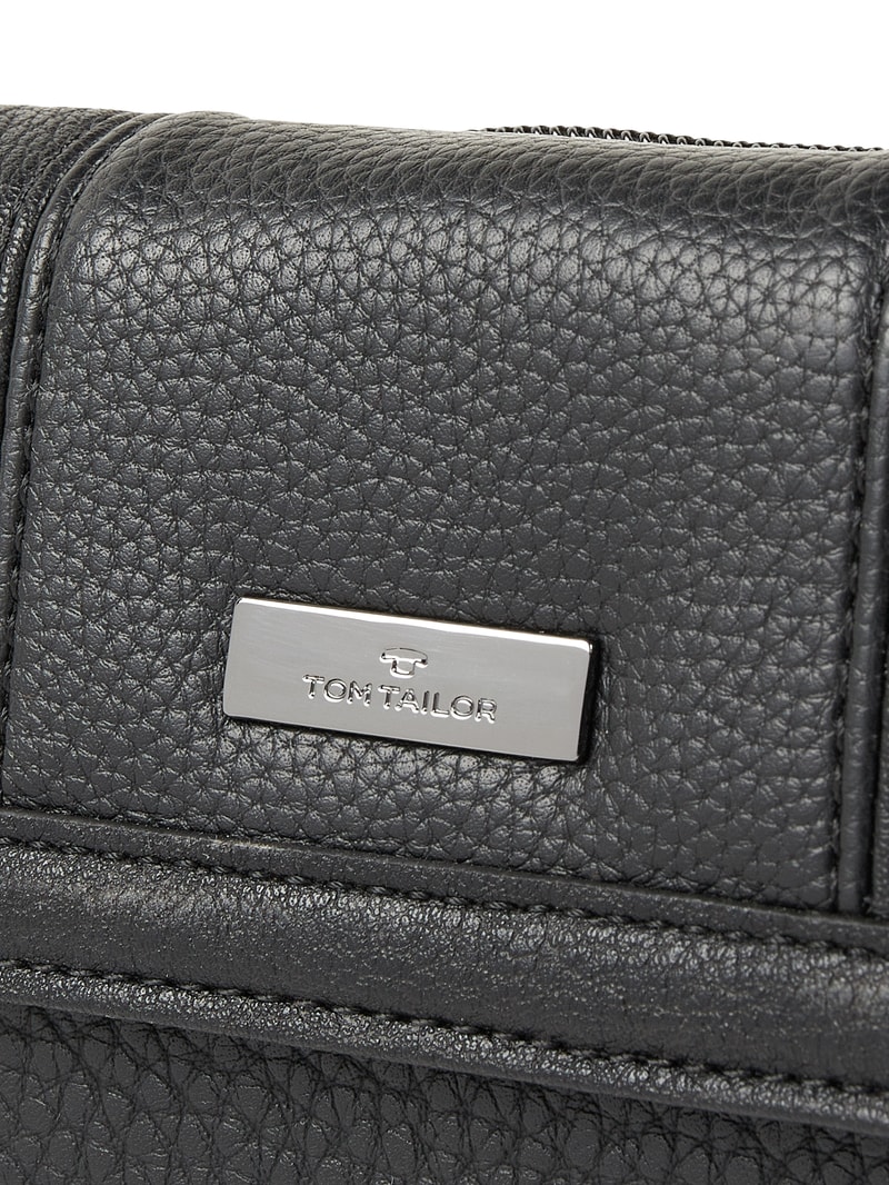 Portemonnaie in Leder-Optik in schwarz