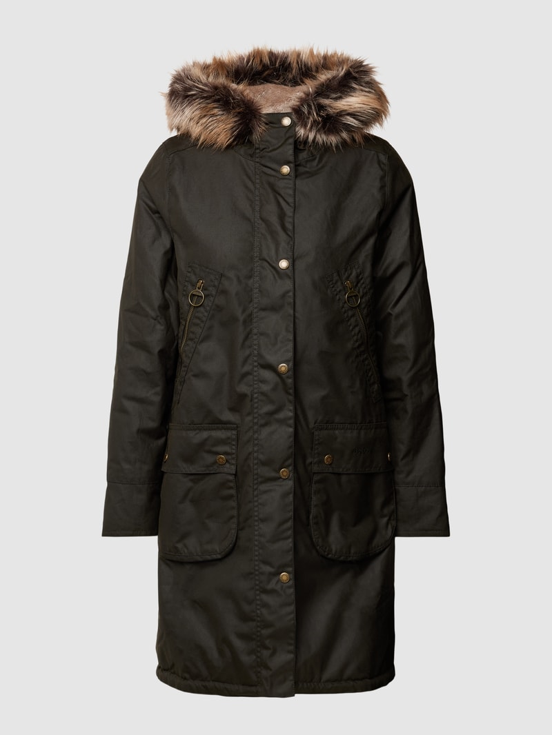 Parka mit Pattentaschen Modell 'STAVIA' in olivgrün