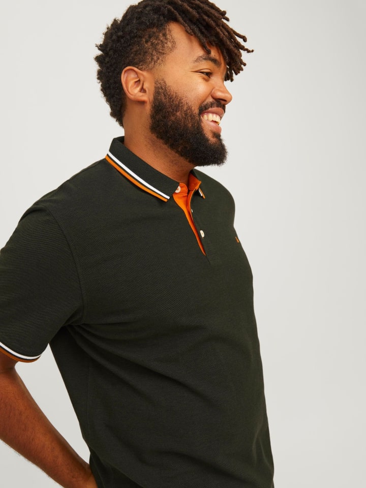 JACK & JONES PLUS Poloshirt in Kombu Green günstig kaufen