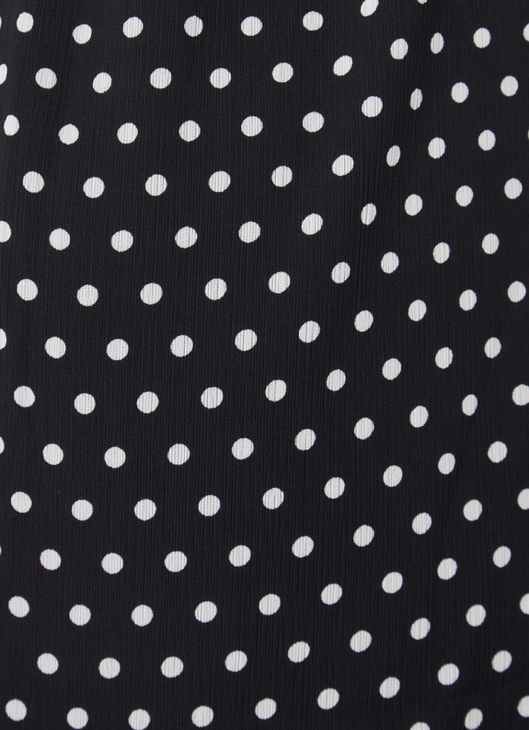 Abito midi con volant e stampa a pois Annalise di Hobbs
