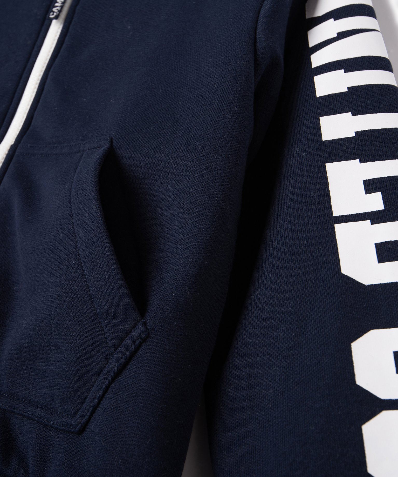 Sweat zippé doublure fourrure imitation Garçon - Camps United marine | GEMO