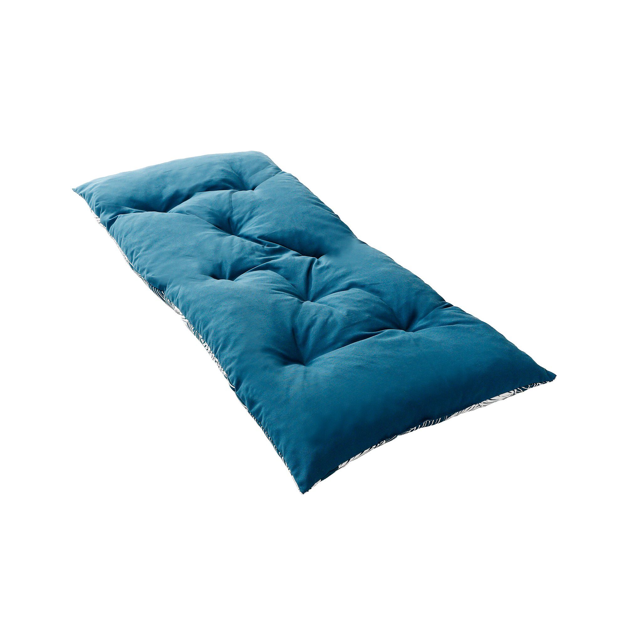 Long coussin déco coton imprimé feuillage