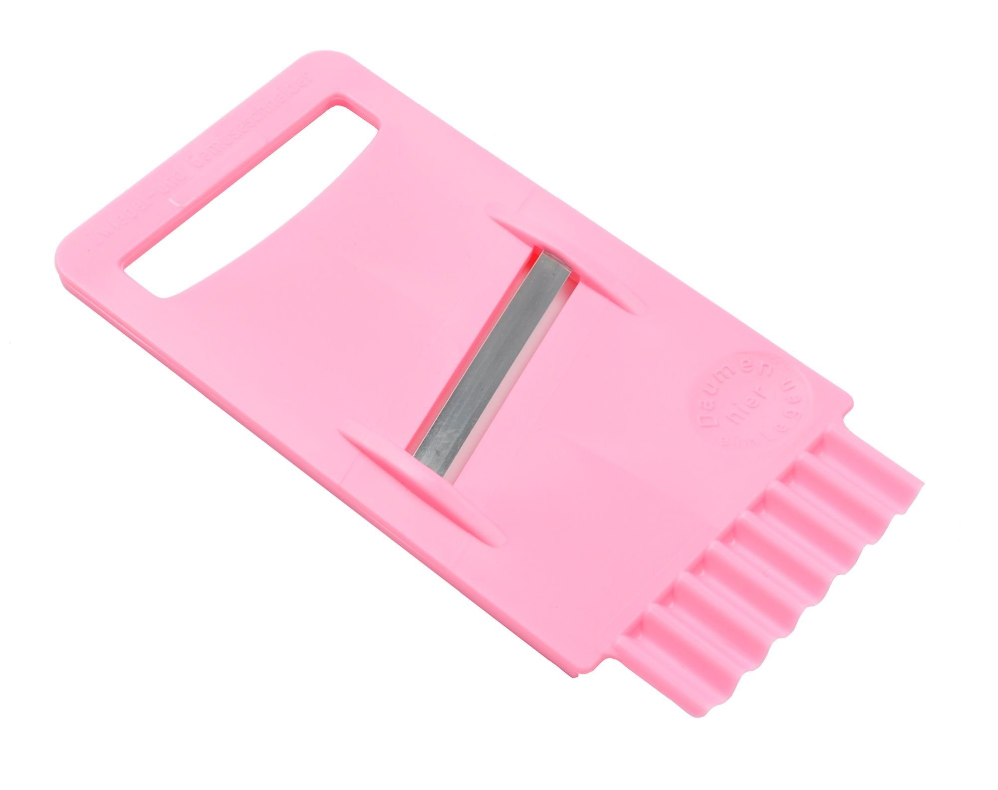 Buchsteiner Gemüsehobel, Kunststoff, (1-St), Gemüsehobel mit Hackvorrichtung in Rosa 17 cm, mit scharfem Messer