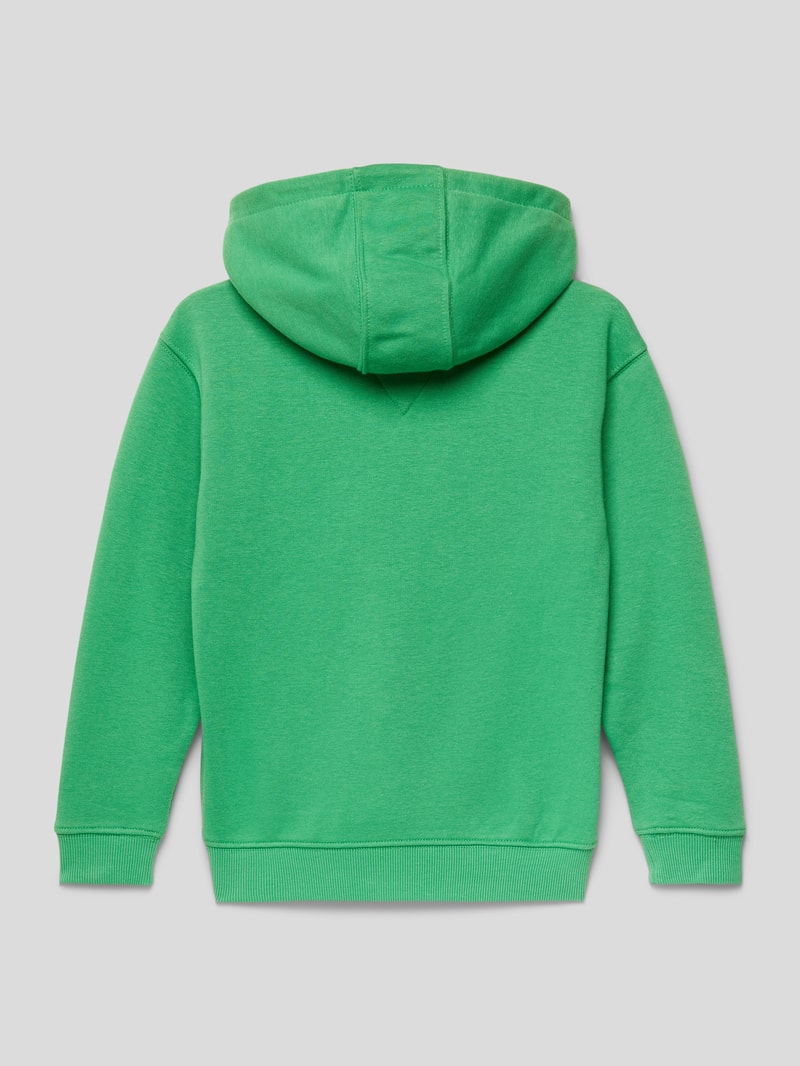 Hoodie mit Label-Stitching Modell 'ARCHED' in grün