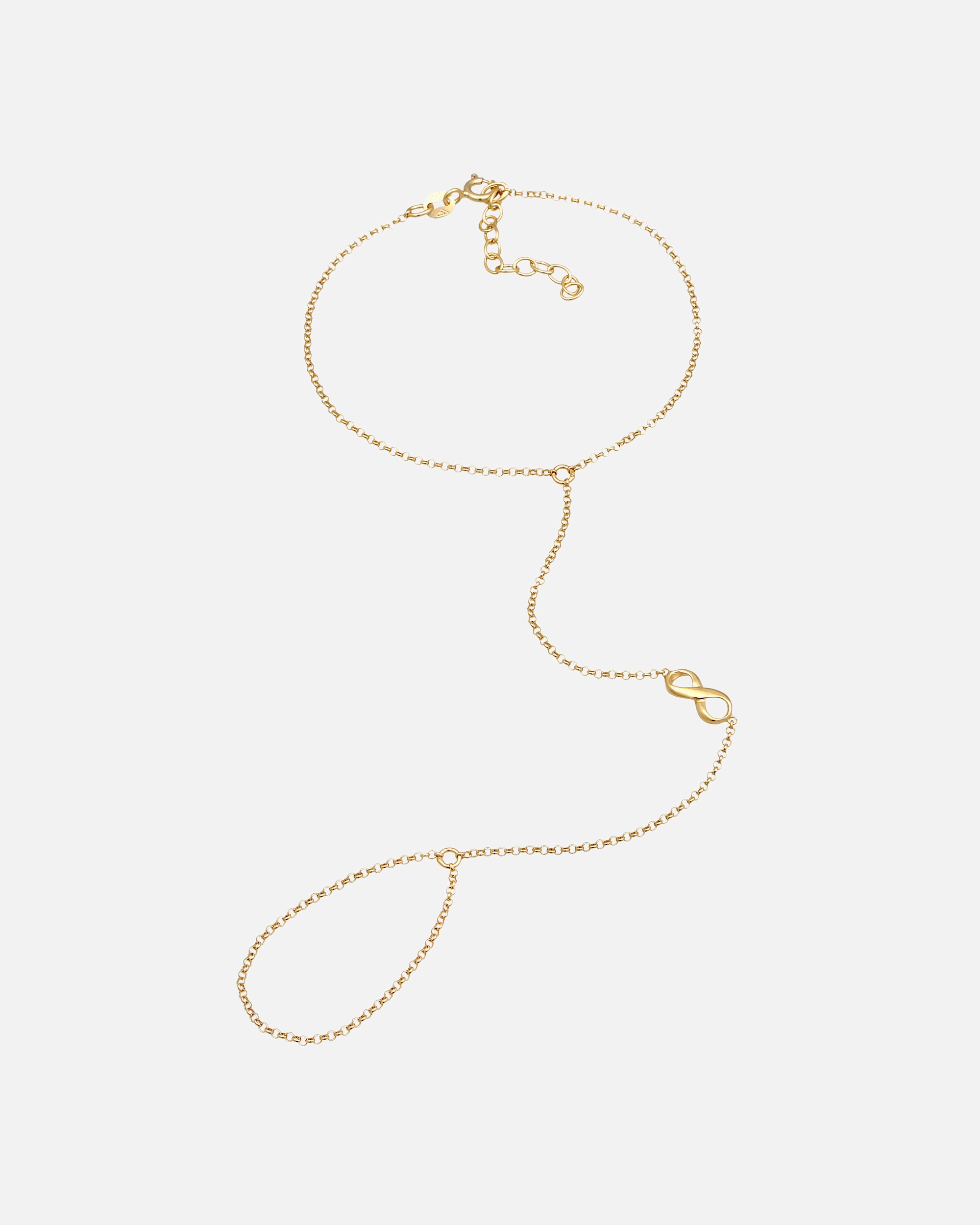 Elli Damen-Handkette mit Unendlichkeitssymbol aus 925er Sterlingsilber, vergoldet