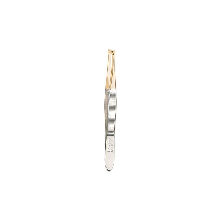 Pinzette, 1/3 vergoldet, 9 cm