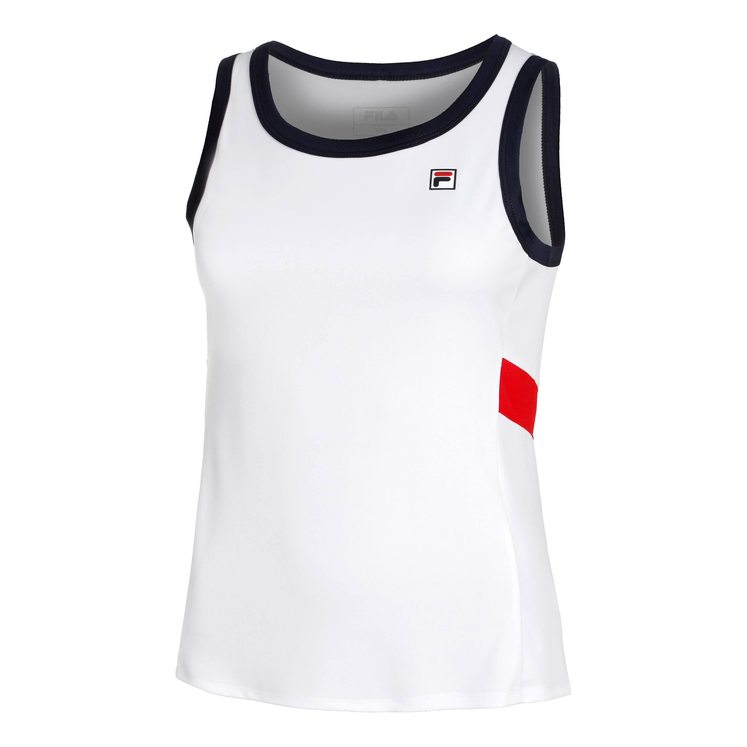 Lissy Tank-Top Damen - Weiß, Dunkelblau