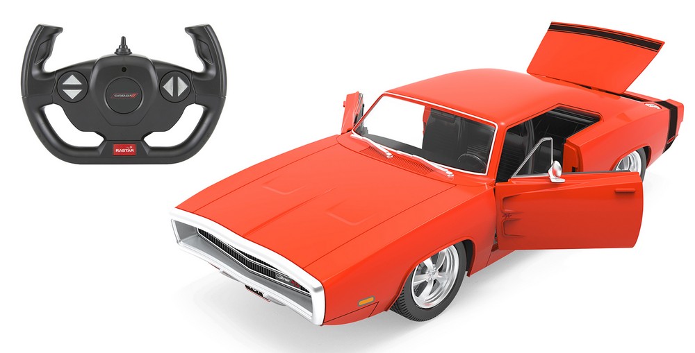 Jamara e.K. JAMARA-402116-Dodge Charger R/T 1970 1:16 rot 2,4GHz Tür manuell