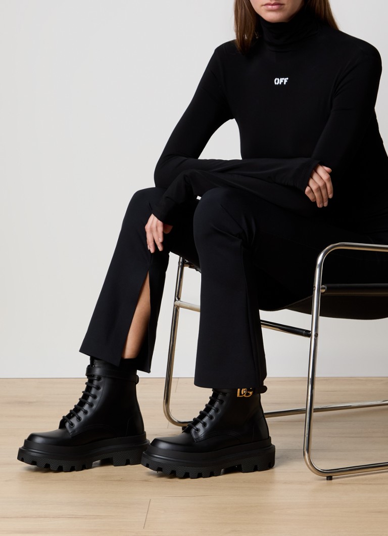 Μπότες μοτοσικλετιστών Dolce & Gabbana από δέρμα μοσχαριού