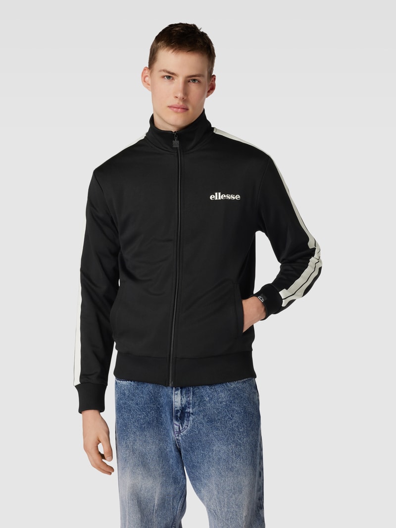 Trainingsjacke mit Eingrifftaschen Modell 'SCHIANVONE' in schwarz