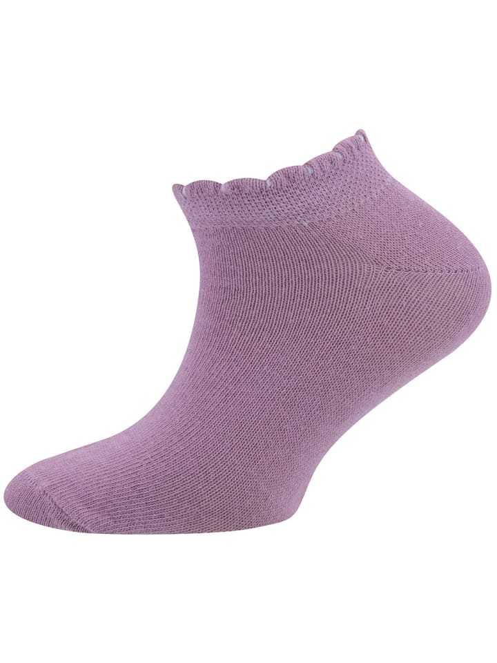 ewers 3er-Set Sneaker Socken 3er Pack Mäusezähnchenrand in flieder-sangria-latte günstig kaufen
