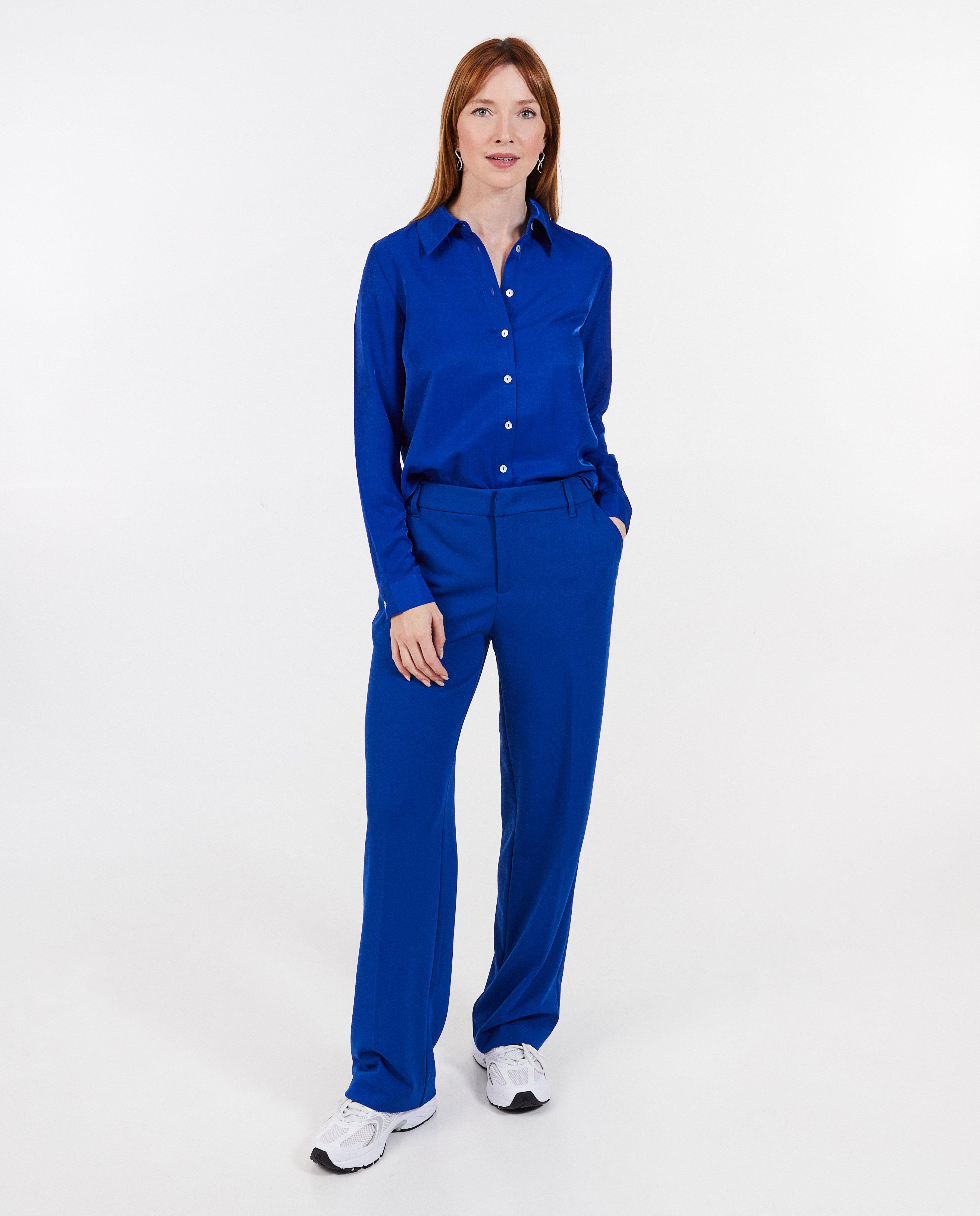 Sora Blue texturált nadrág sötétkék