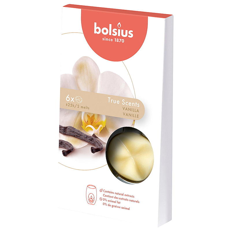 Bolsius Duftvoks 6-pk vanilla True Scent