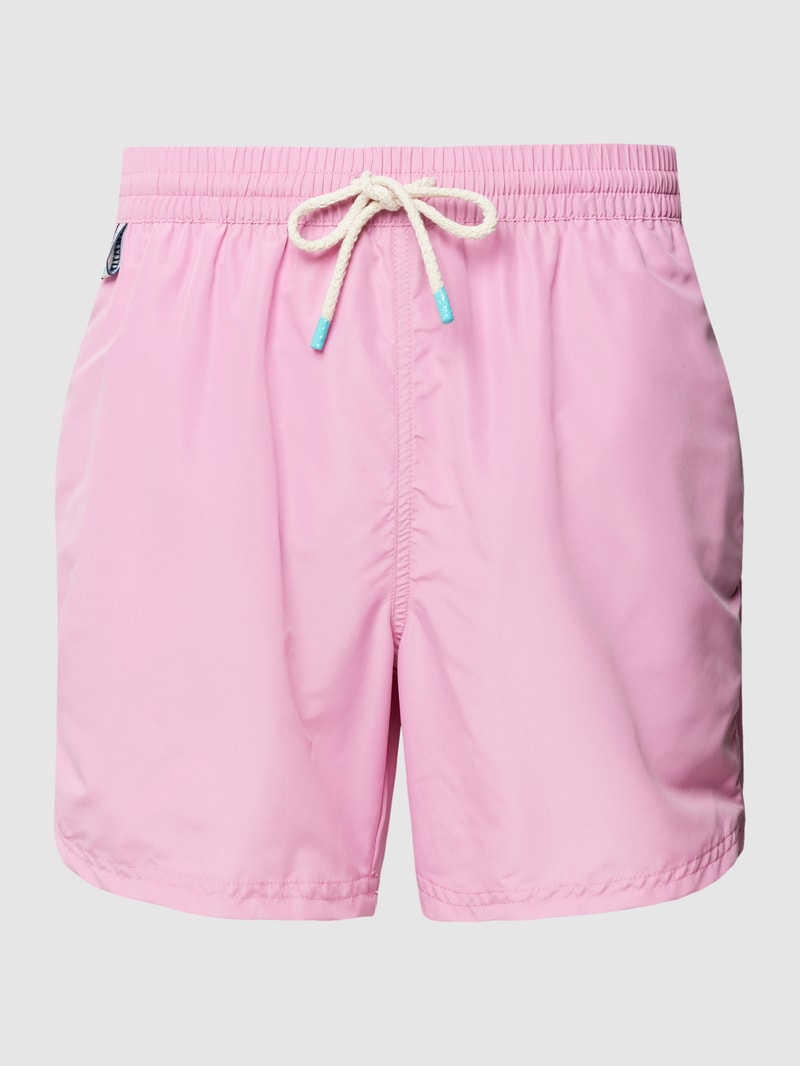Badehose mit elastischem Bund in pink