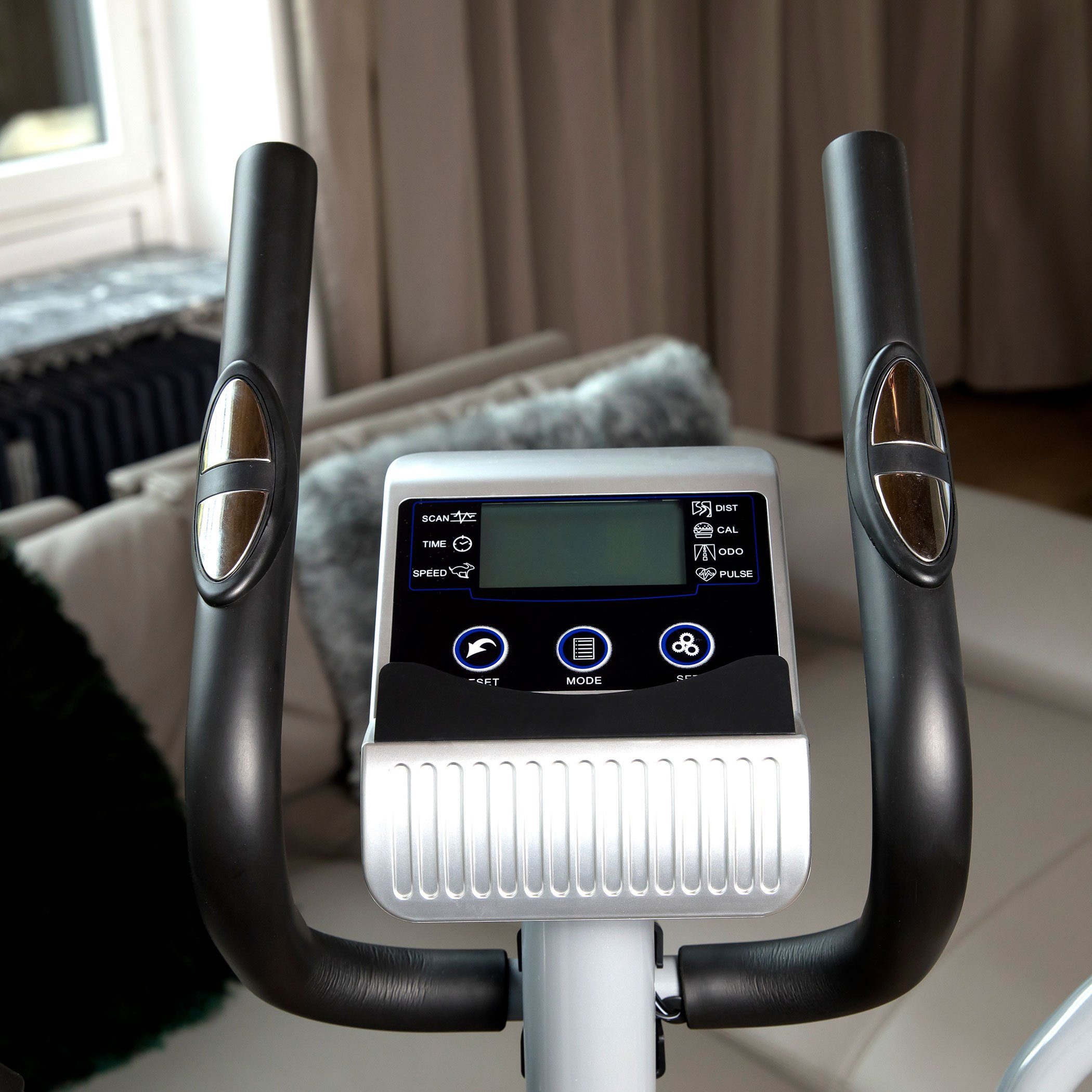 Winch Crosstrainer WINCH Crosstrainer Pro, Tablet-Halterung und Handpulssensoren, Trainingscomputer mit LCD-Anzeige und Tablet - und Handyhalterung