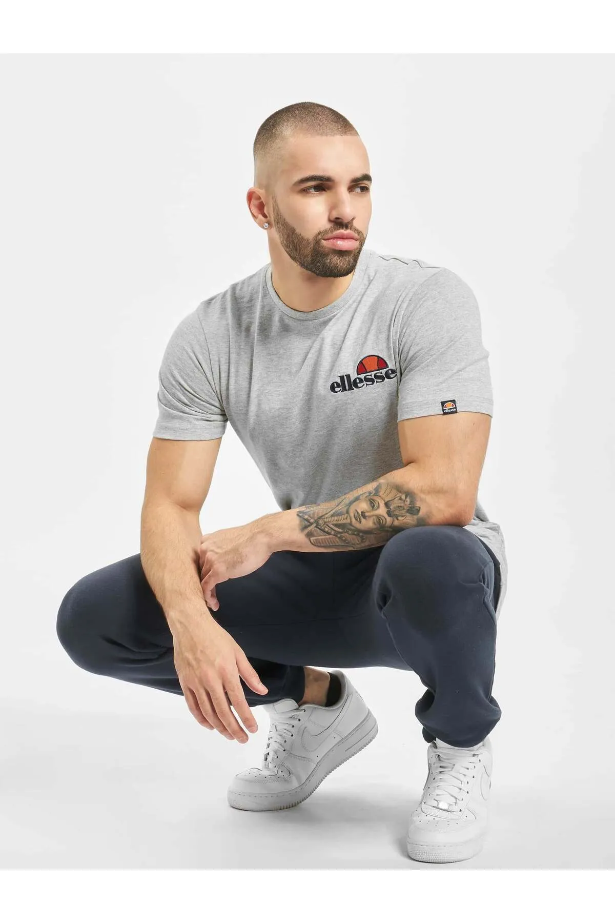 Ellesse  Grau meliertes Herren-T-Shirt