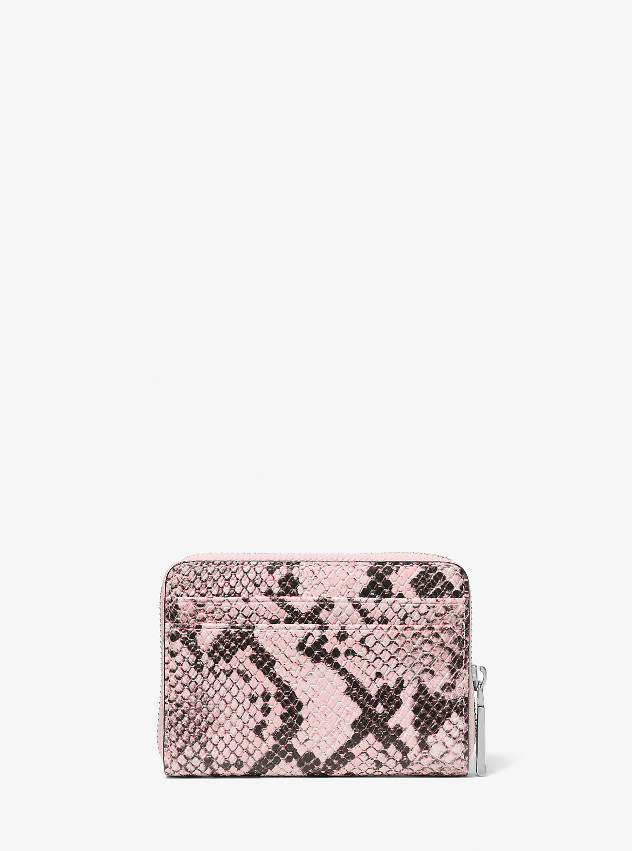 Jet Set Liten Slangepreget Skinnlommebok - SMOKEY ROSE