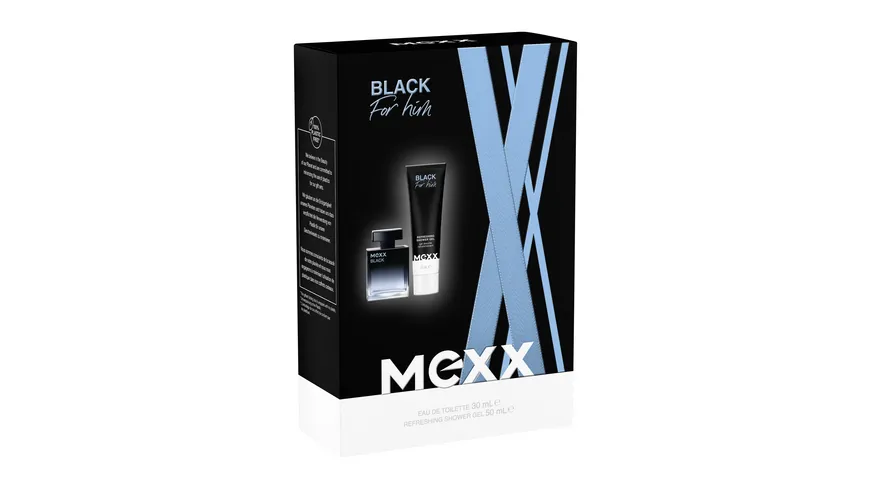 MEXX Black Man Eau de Toilette + Duschgel Geschenkpackung