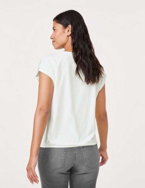 Kurzarmshirt mit schimmerndem Print
