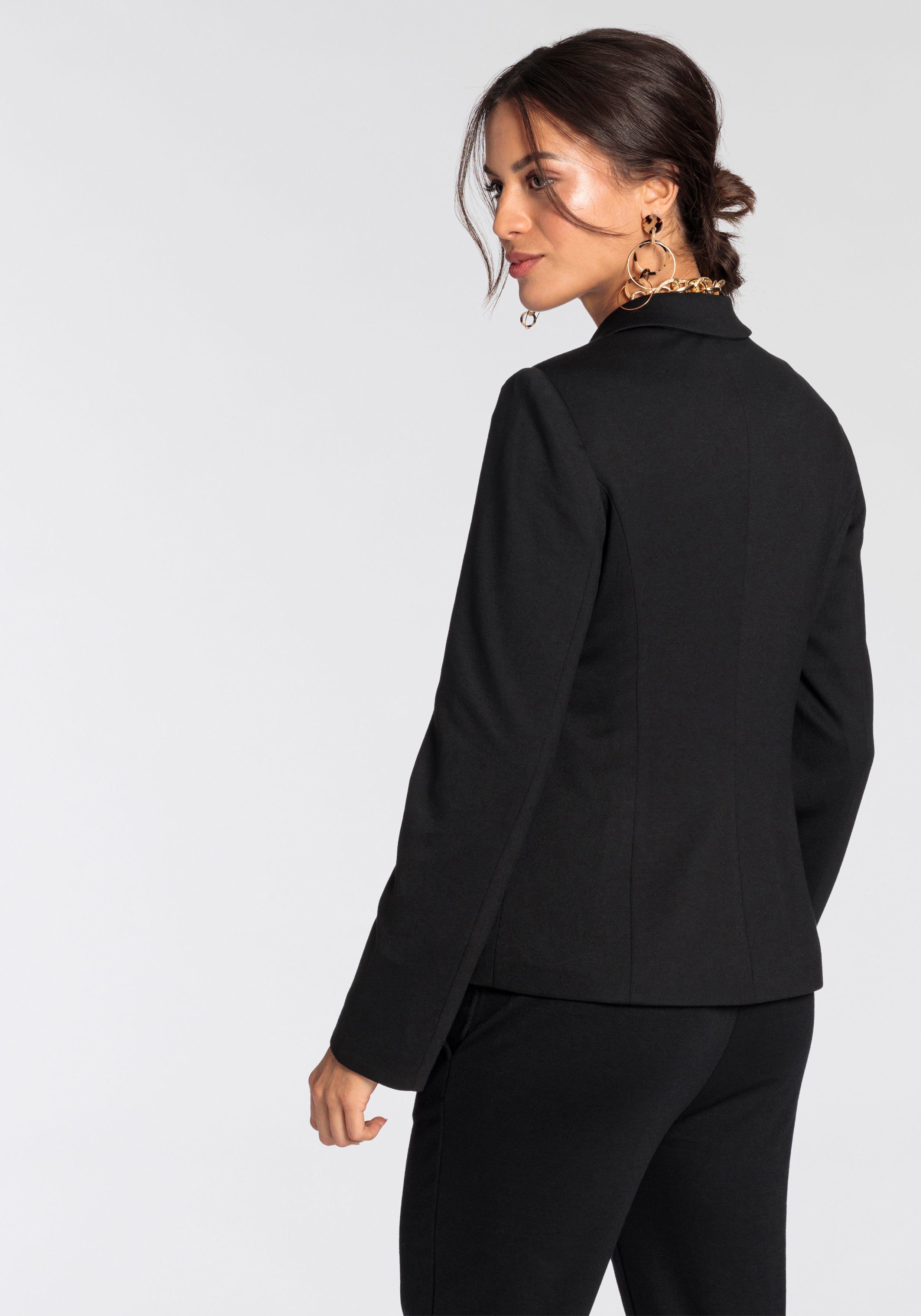 Bruno Banani Jerseyblazer Leoprint-Futter